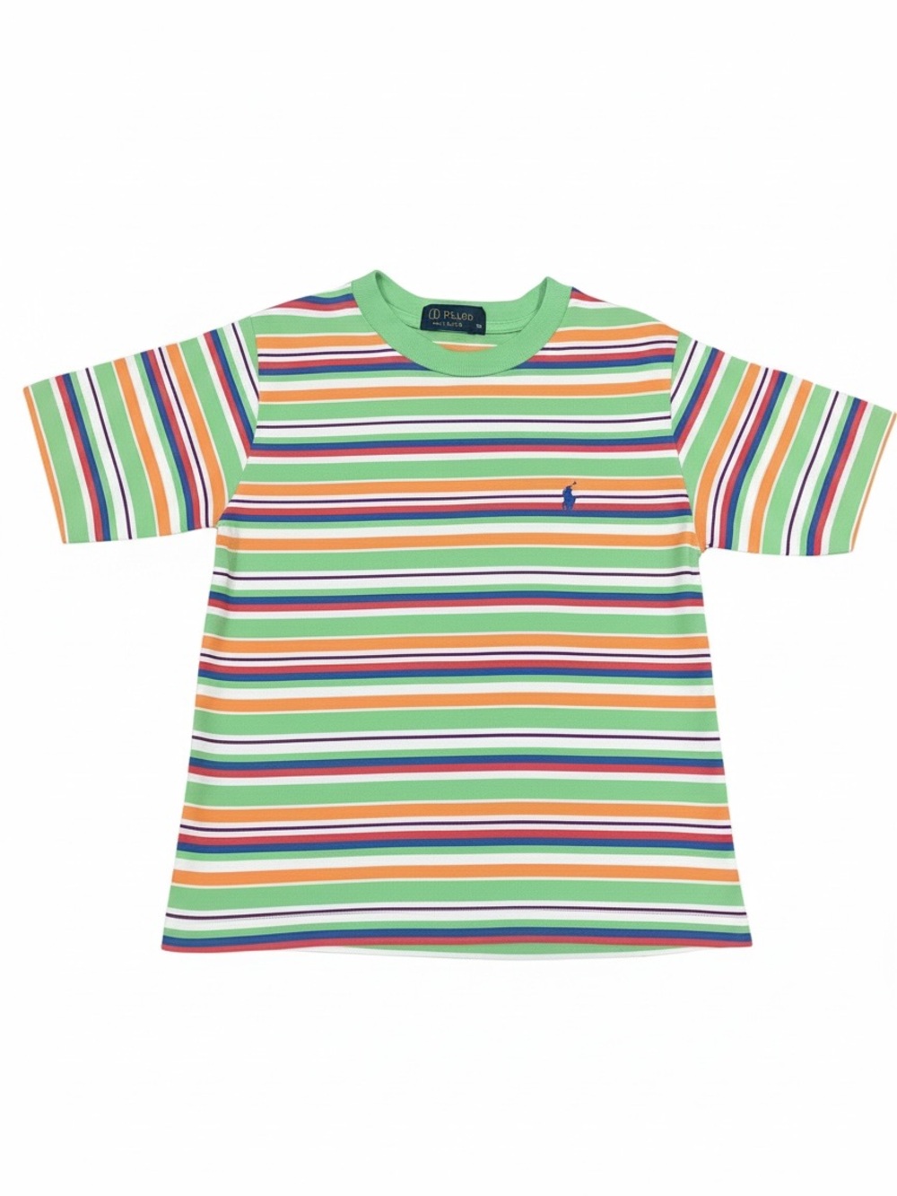 Polo by Ralph Lauren Kids Striped Tee in Green, Orange, Blue & Yellow